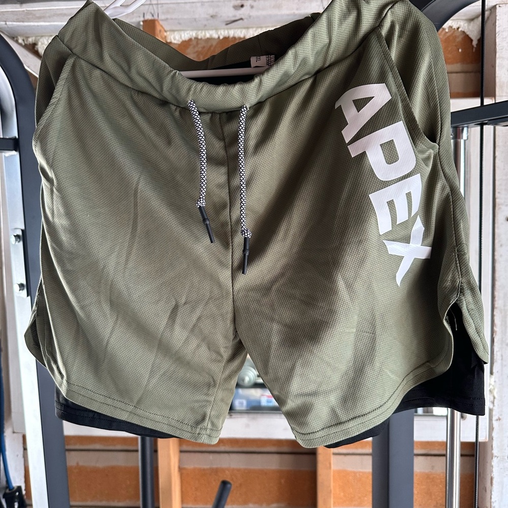 APEX Olive Green Athletic Shorts